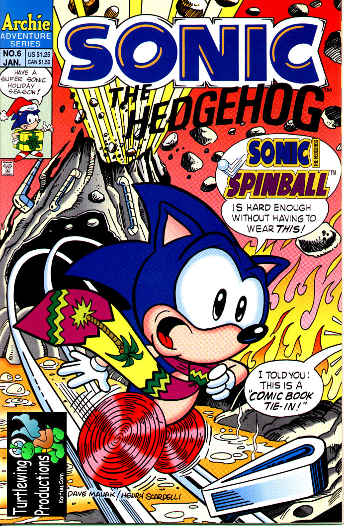 Sonic - Archie Adventure Series January 1994 Comic cover page